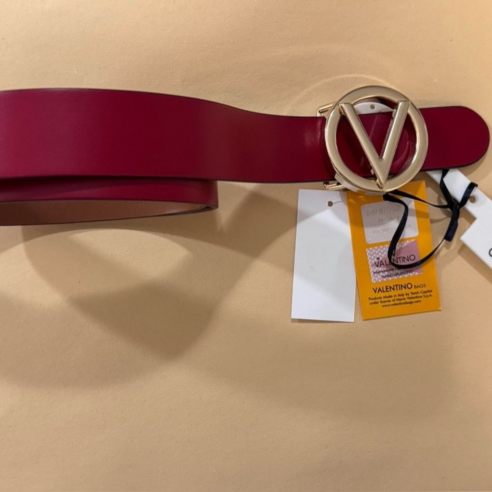 Valentino baby red lipstick belt by Mario Valentino M